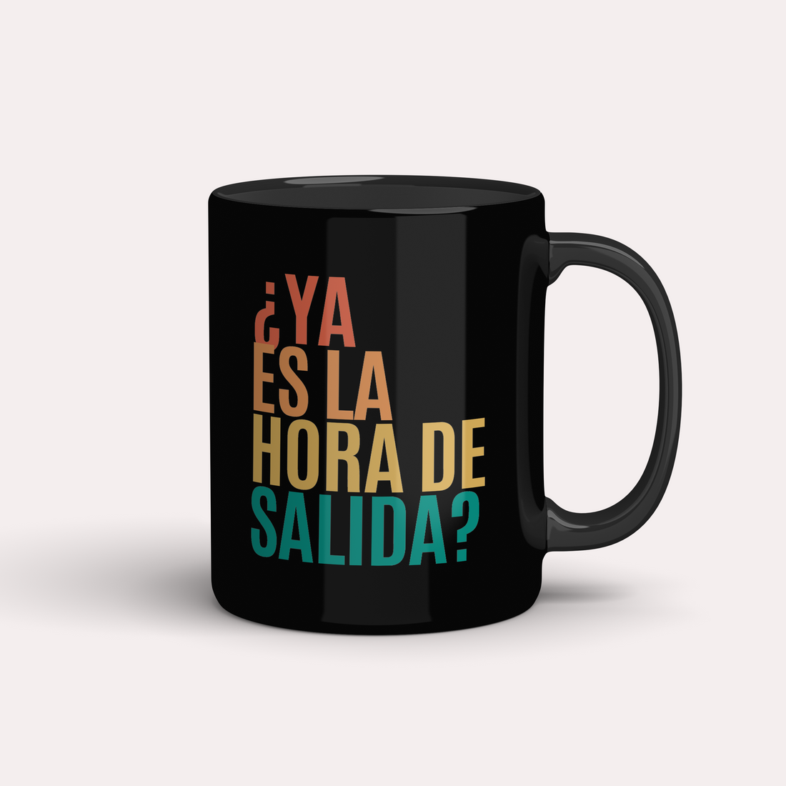 Taza ¿Ya es la hora de salida?