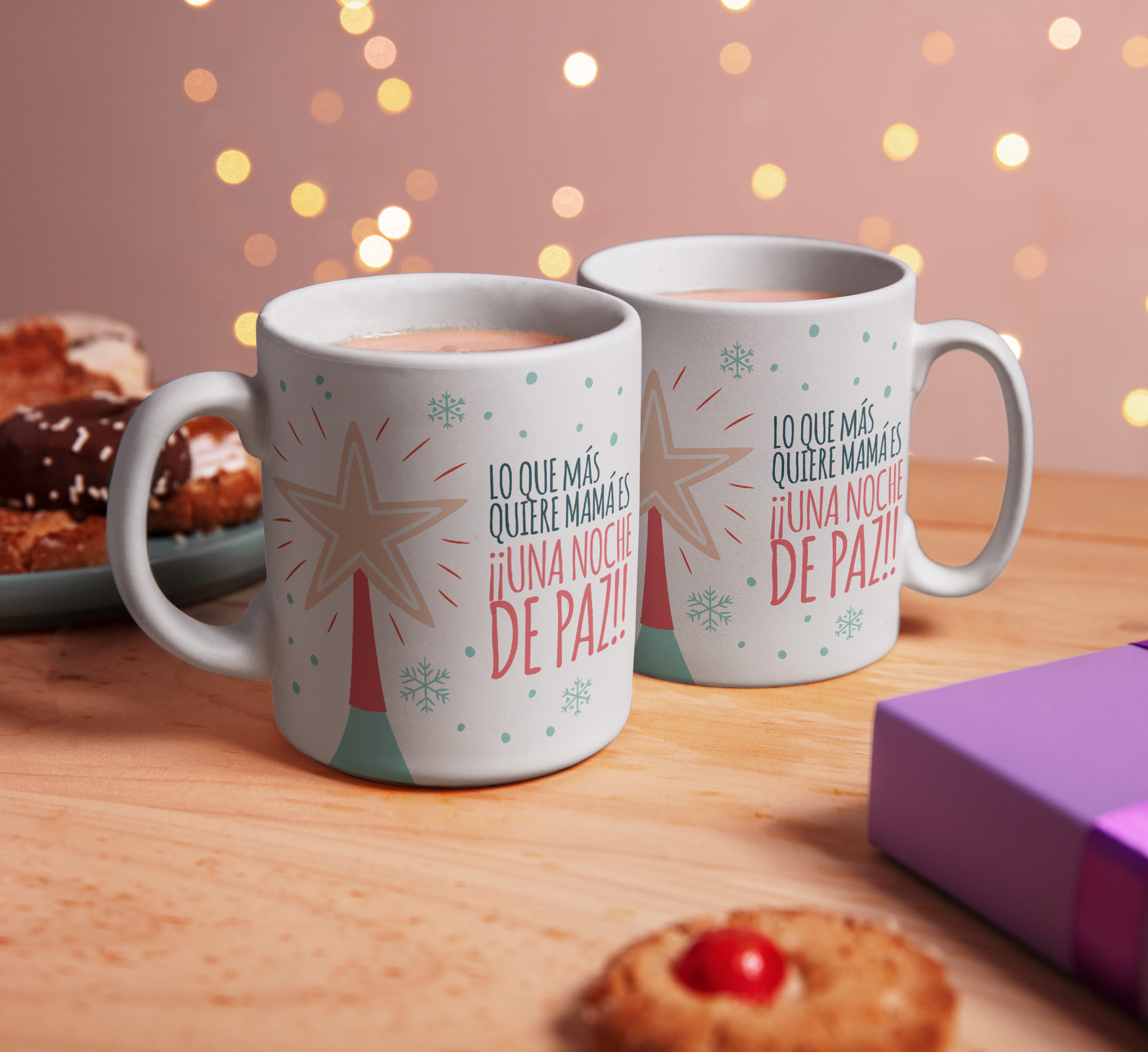 Taza Navideña - Lo que más quiere Mamá es ¡Una noche de paz!