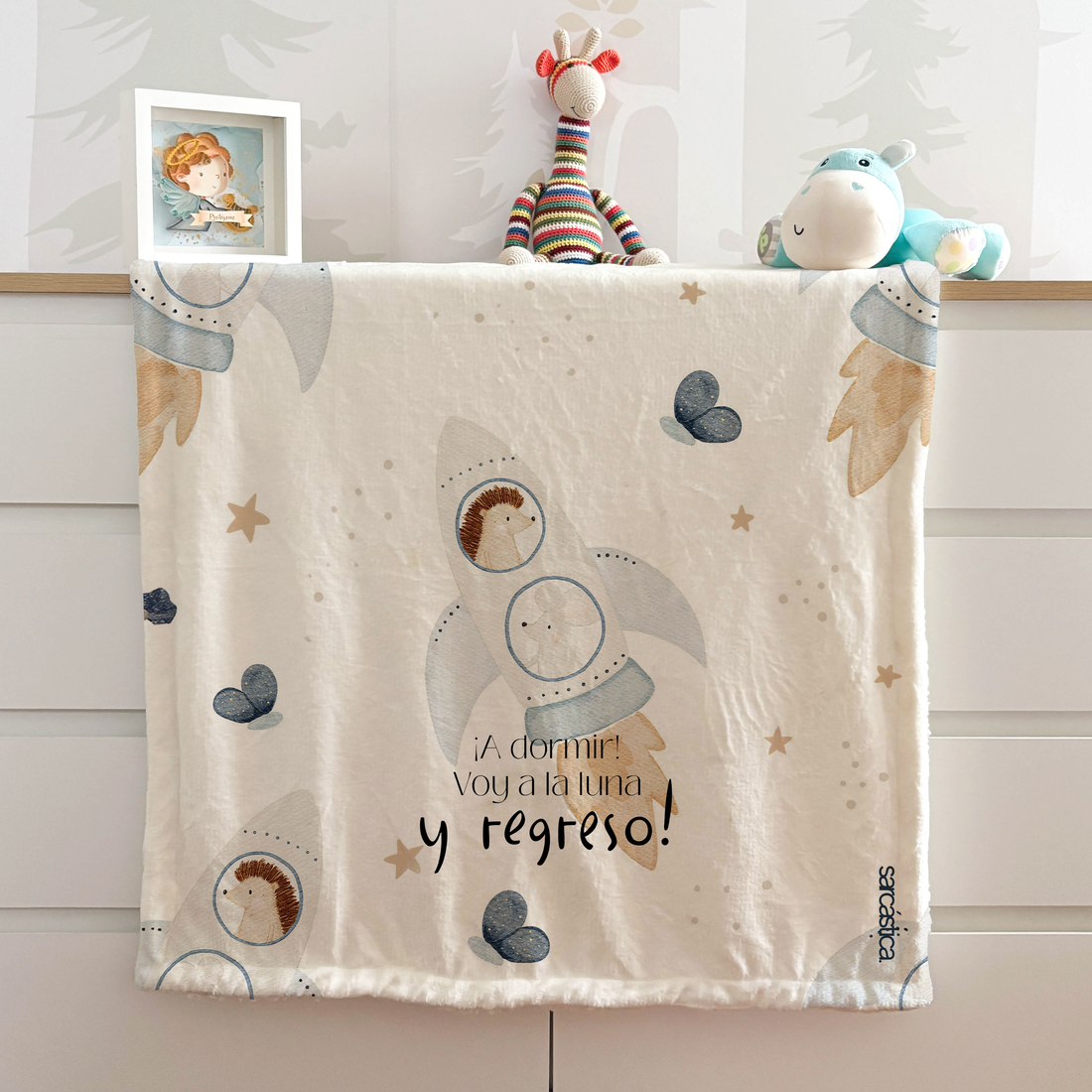 Manta de Bebé - ¡A dormir! Voy a la luna y regreso!