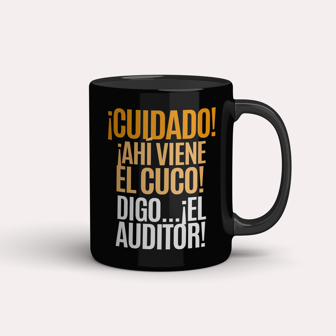 Taza Auditor/a ¡Cuidado! ¡Ahí viene el cuco!