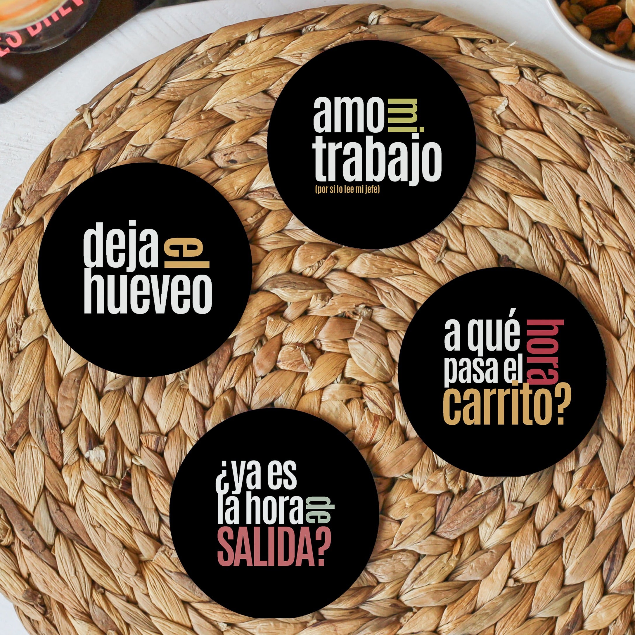 Colección Posavasos Trabajo - A qué hora pasa el carrito