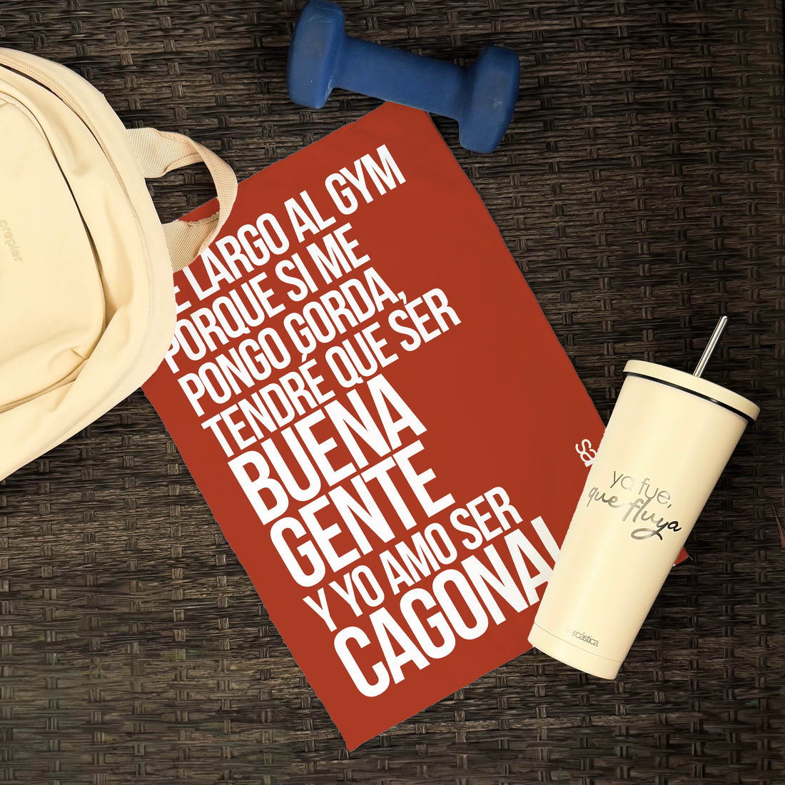 Toallita Deportiva Si me pongo gorda, tendré que ser buena gente