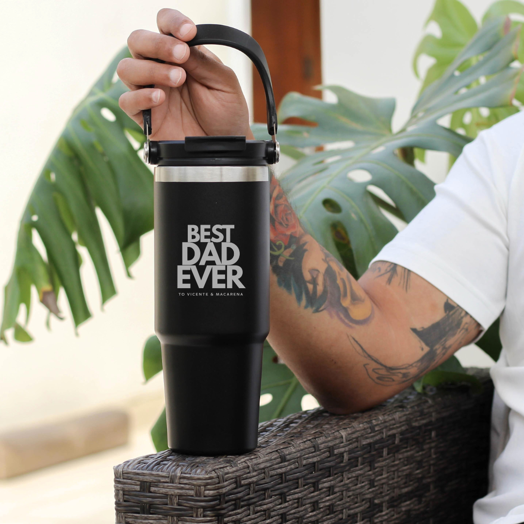 Vaso Térmico XL: Best Dad Ever (personalizable)