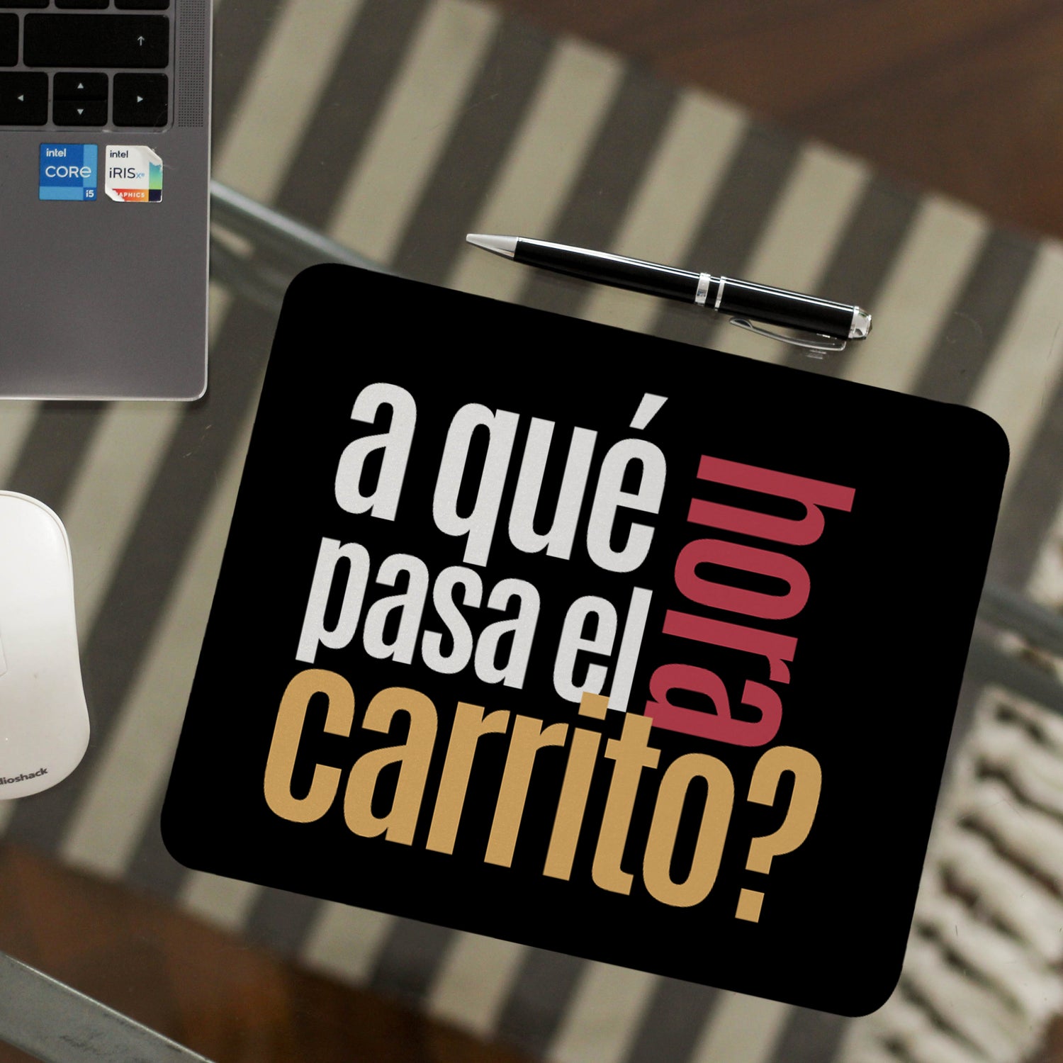 Mousepad Trabajo A qué hora pasa el carrito?