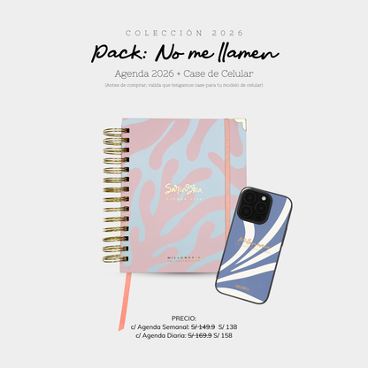 Pack:  Agenda - No me llamen + Case - Millonaria en Construcción