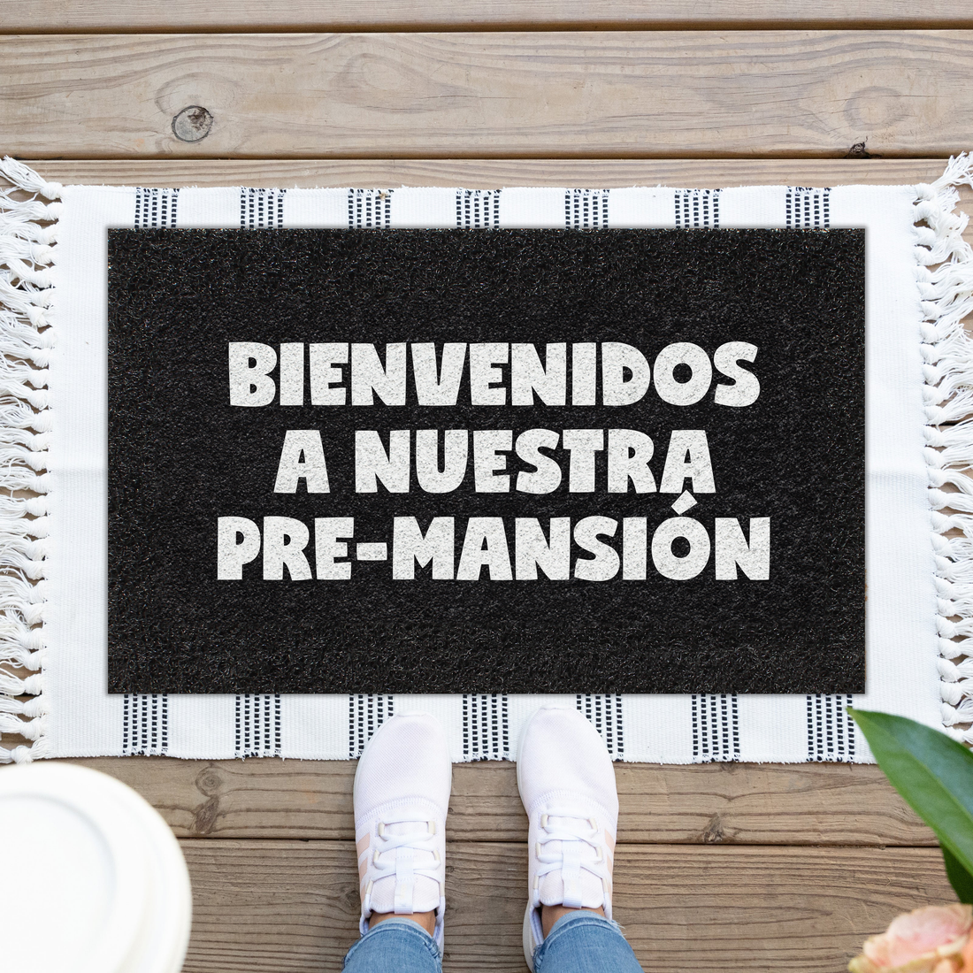 Felpudo Bienvenidos a nuestra pre-mansión