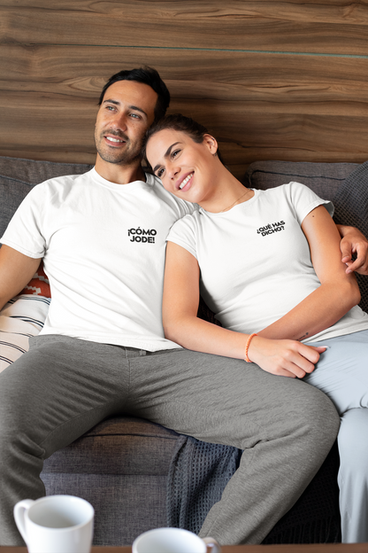 Polos Match Pareja "¡Cómo jode! - ¿Qué has dicho?"