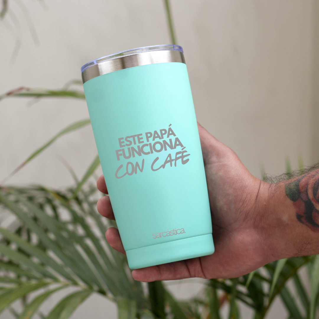 Vaso Térmico Este papá funciona con café