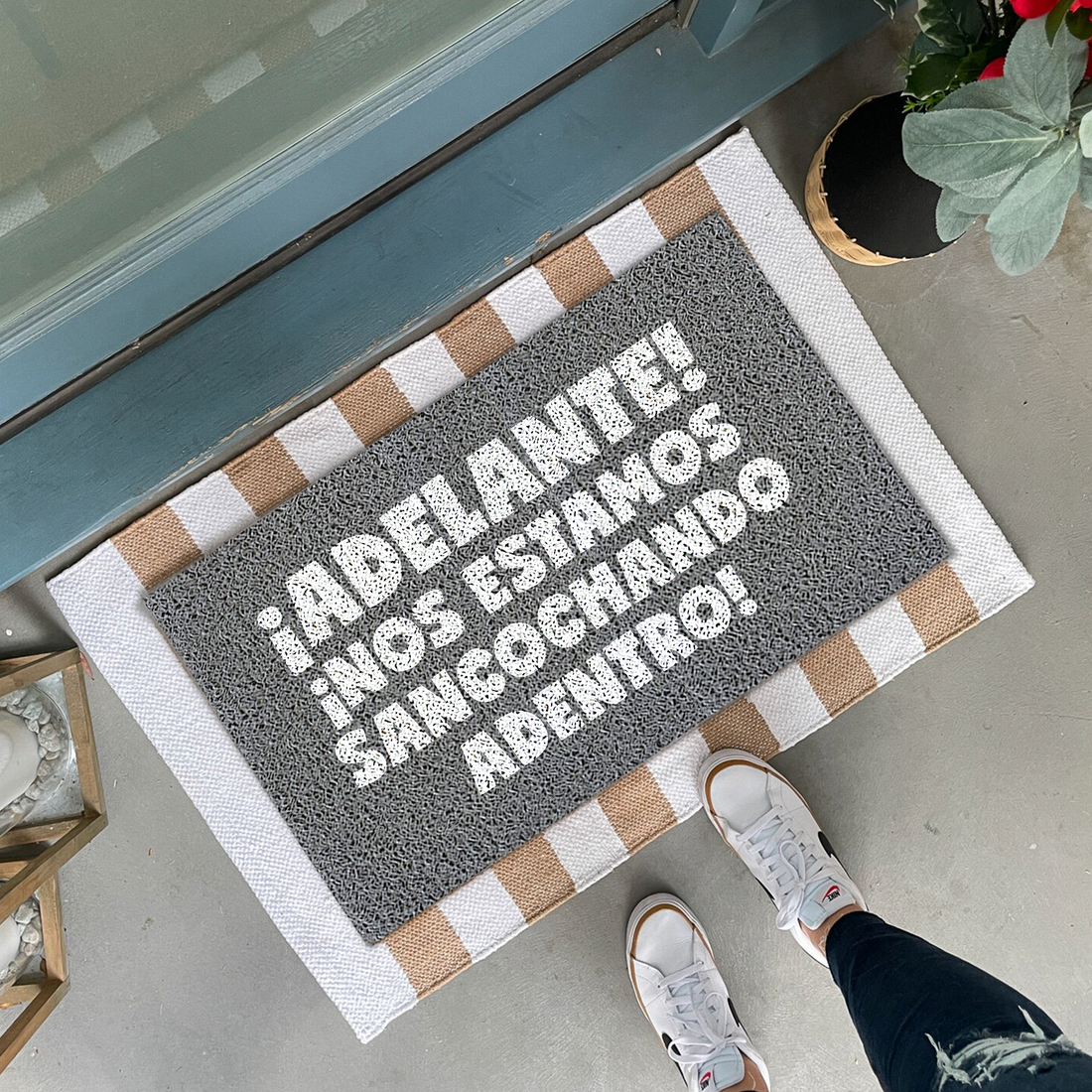 Felpudo Verano ¡Adelante! ¡Nos estamos sancochando adentro!