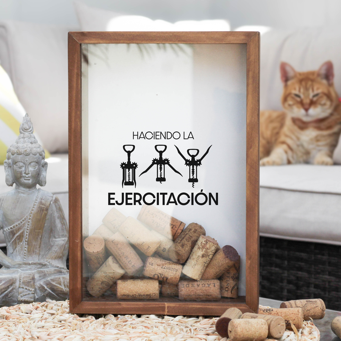 Porta Corchos Haciendo la ejercitación