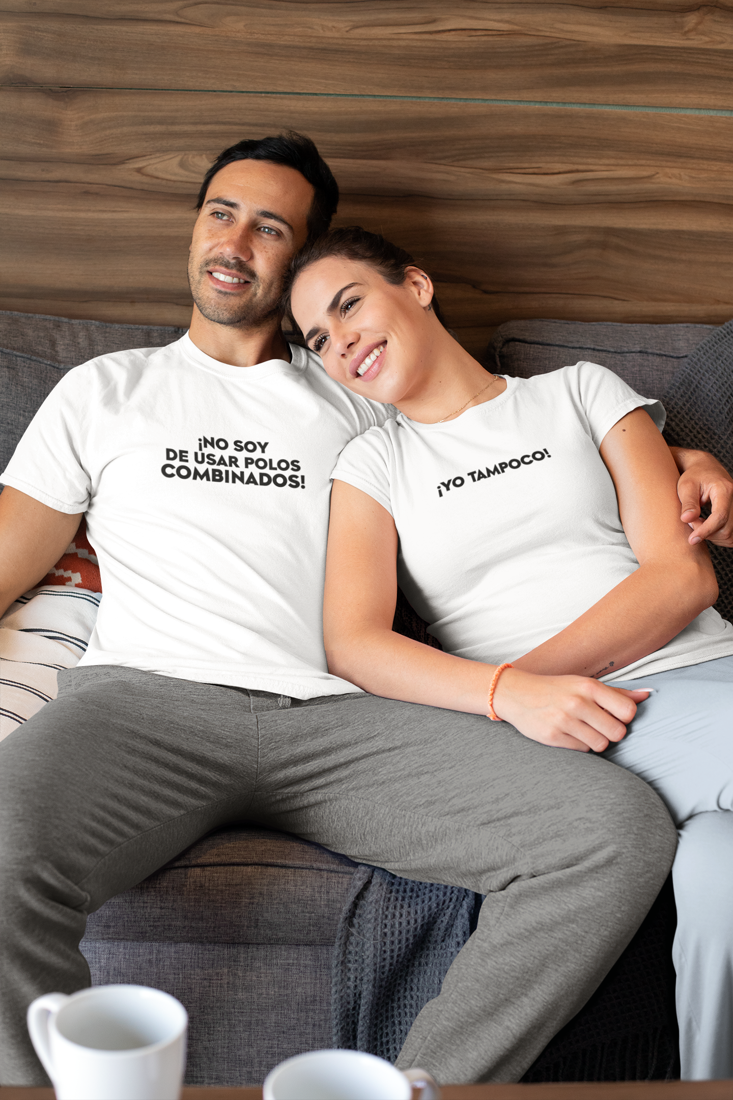 Polos Match Pareja "No soy de usar polos combinados - Yo tampoco"