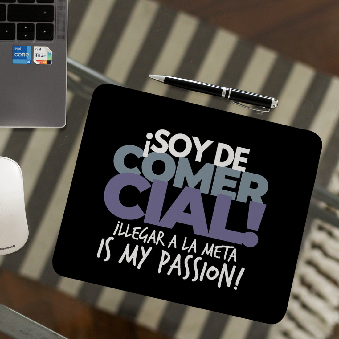 Mousepad Trabajo ¡Soy de comercial! ¡Llegar a la meta is my passion!