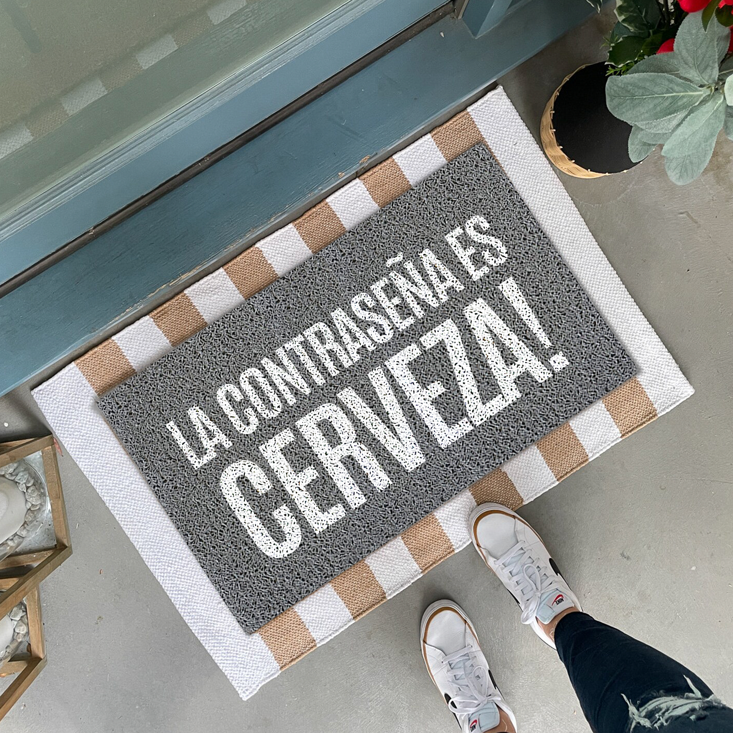 Felpudo La contraseña es cerveza!
