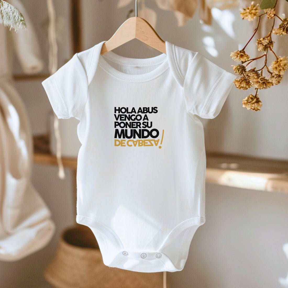 Body para Bebé - Vengo a poner su mundo de cabeza