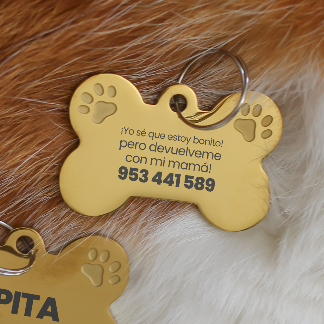 Placa para Mascotas: ¡Devuélveme con mi mamá!