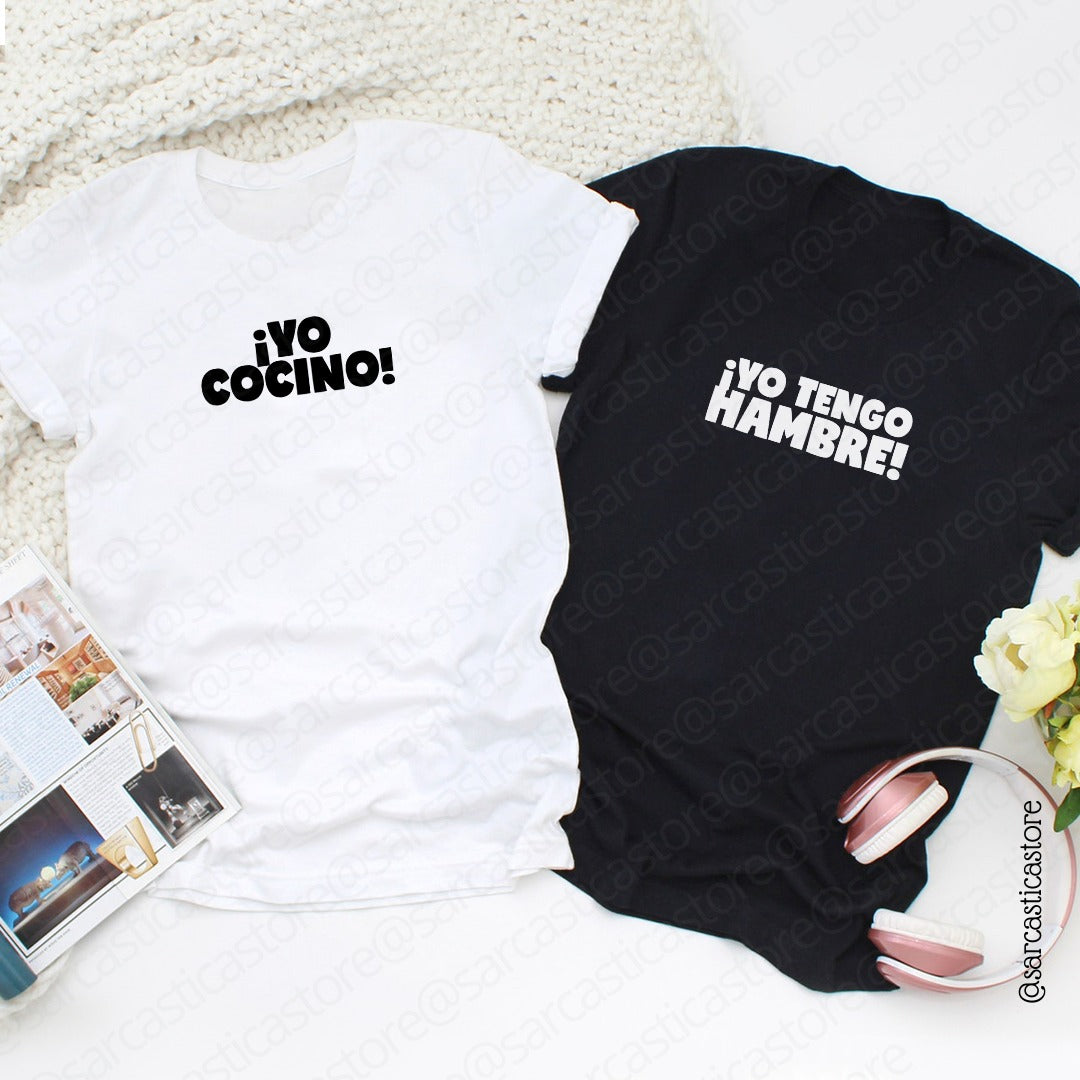 Polos Match pareja "Yo cocino - Yo tengo hambre"
