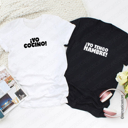 Polos Match pareja "Yo cocino - Yo tengo hambre"
