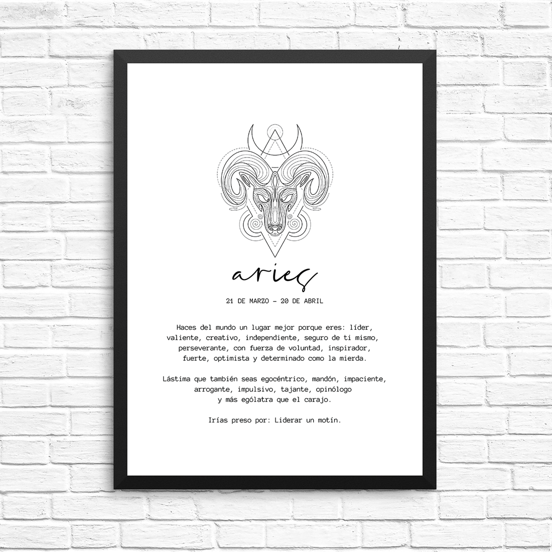 Cuadro Aries Hombre