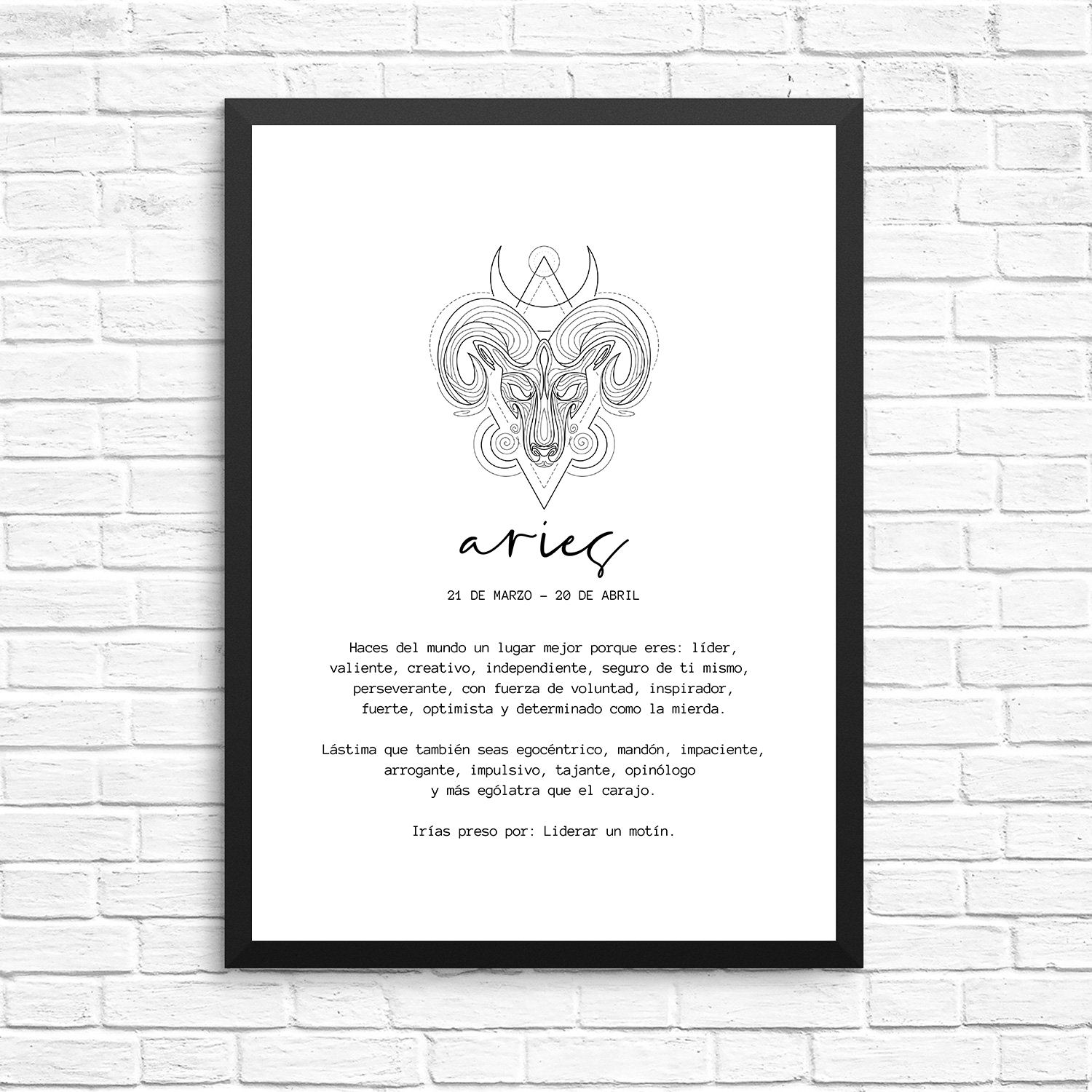 Cuadro Aries Hombre