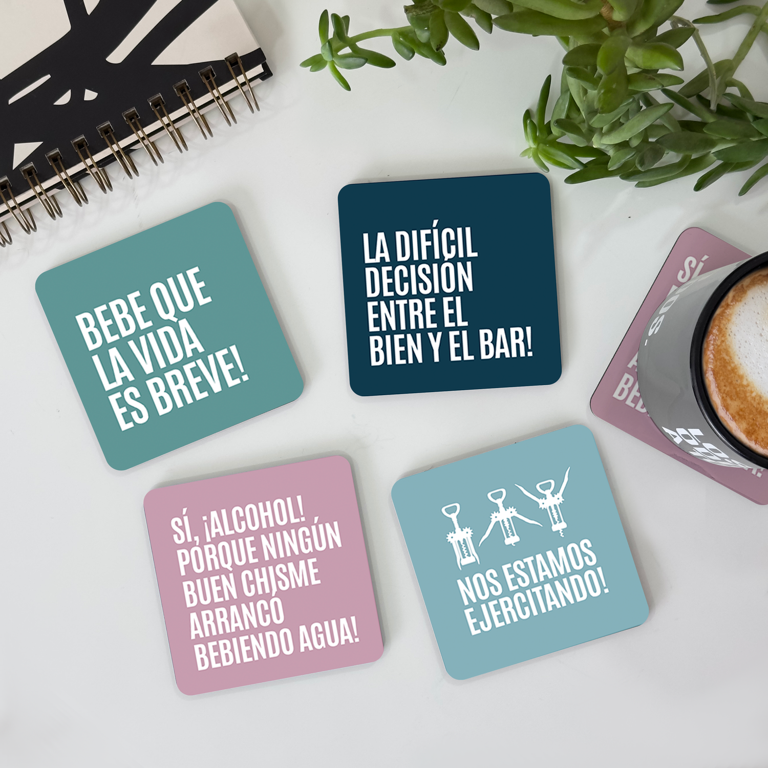 Colección Posavasos Color "Nos estamos ejercitando"