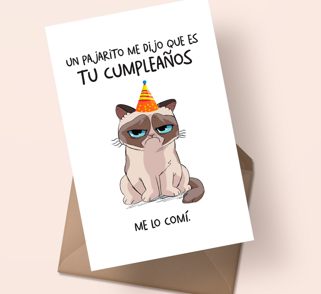 Postal Un pajarito me dijo que es tu cumpleaños