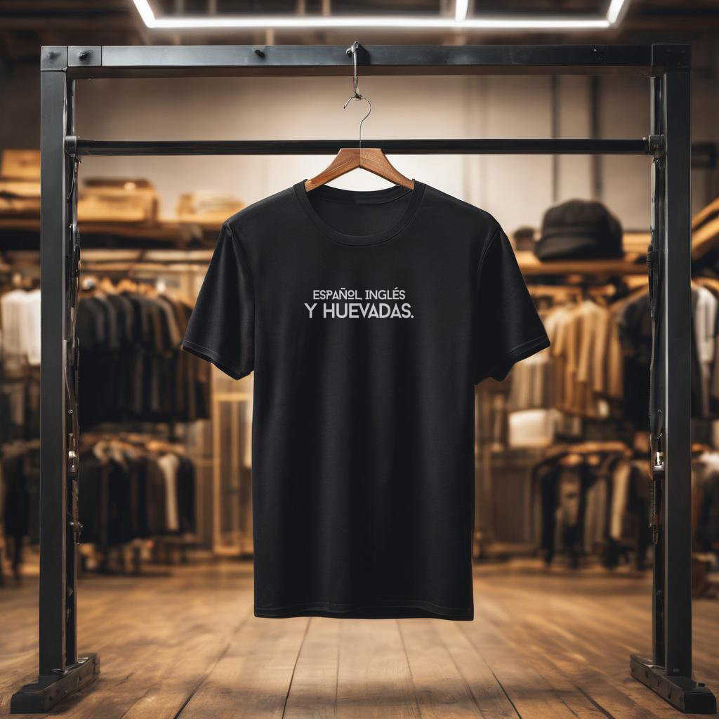 Polo Hombre Español, inglés y huevadas