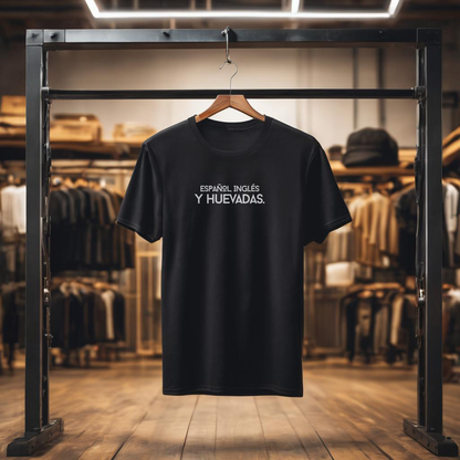 Polo Hombre Español, inglés y huevadas