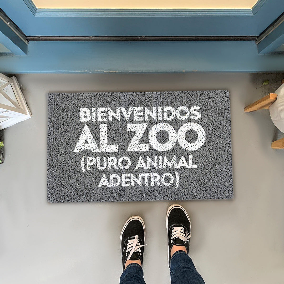 Felpudo Bienvenidos al Zoo