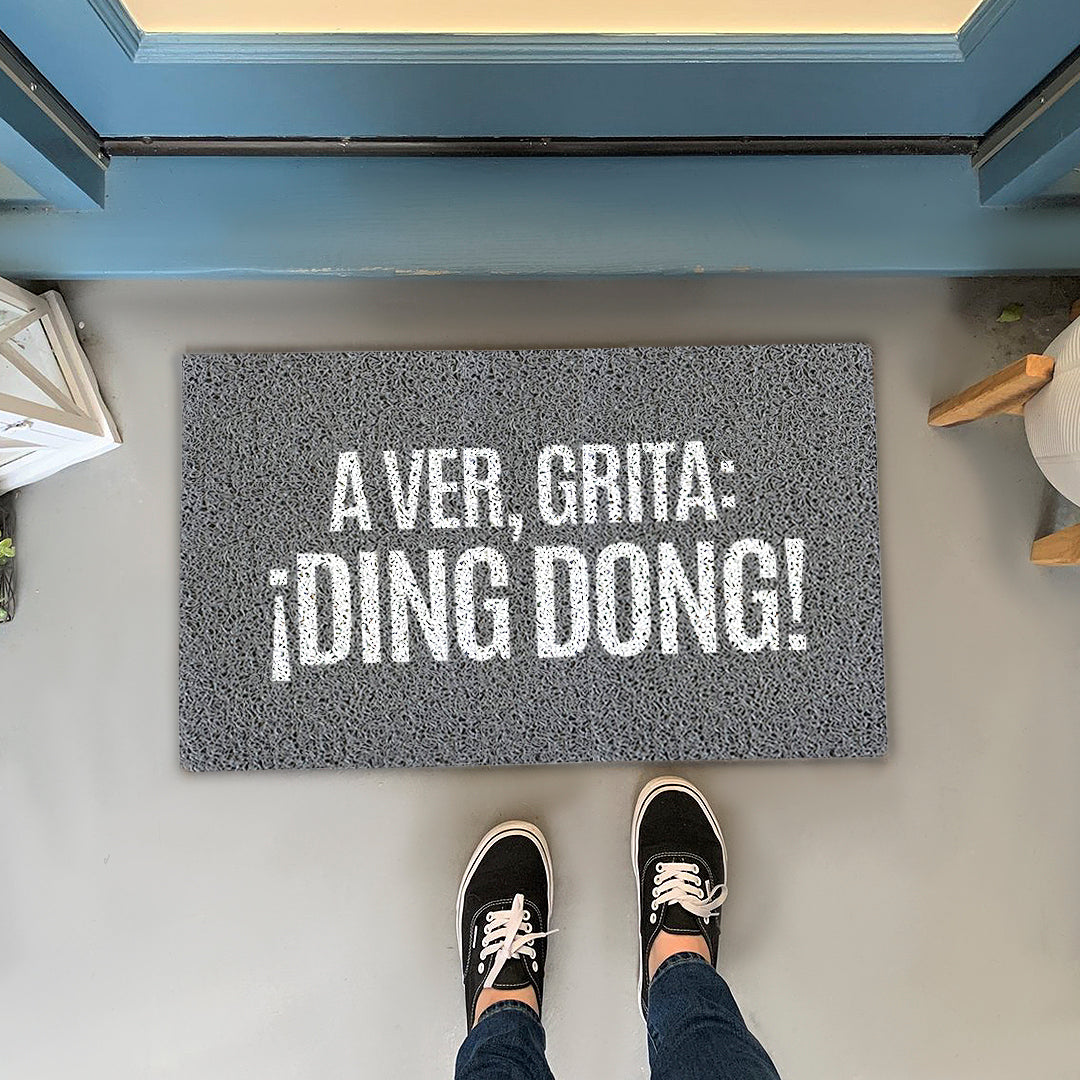 Felpudo Grita ¡Ding dong!