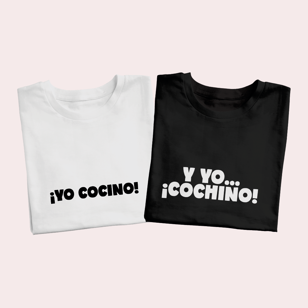 Polos Match Pareja "Yo cocino - Yo cochino"