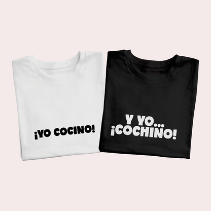 Polos Match Pareja "Yo cocino - Yo cochino"
