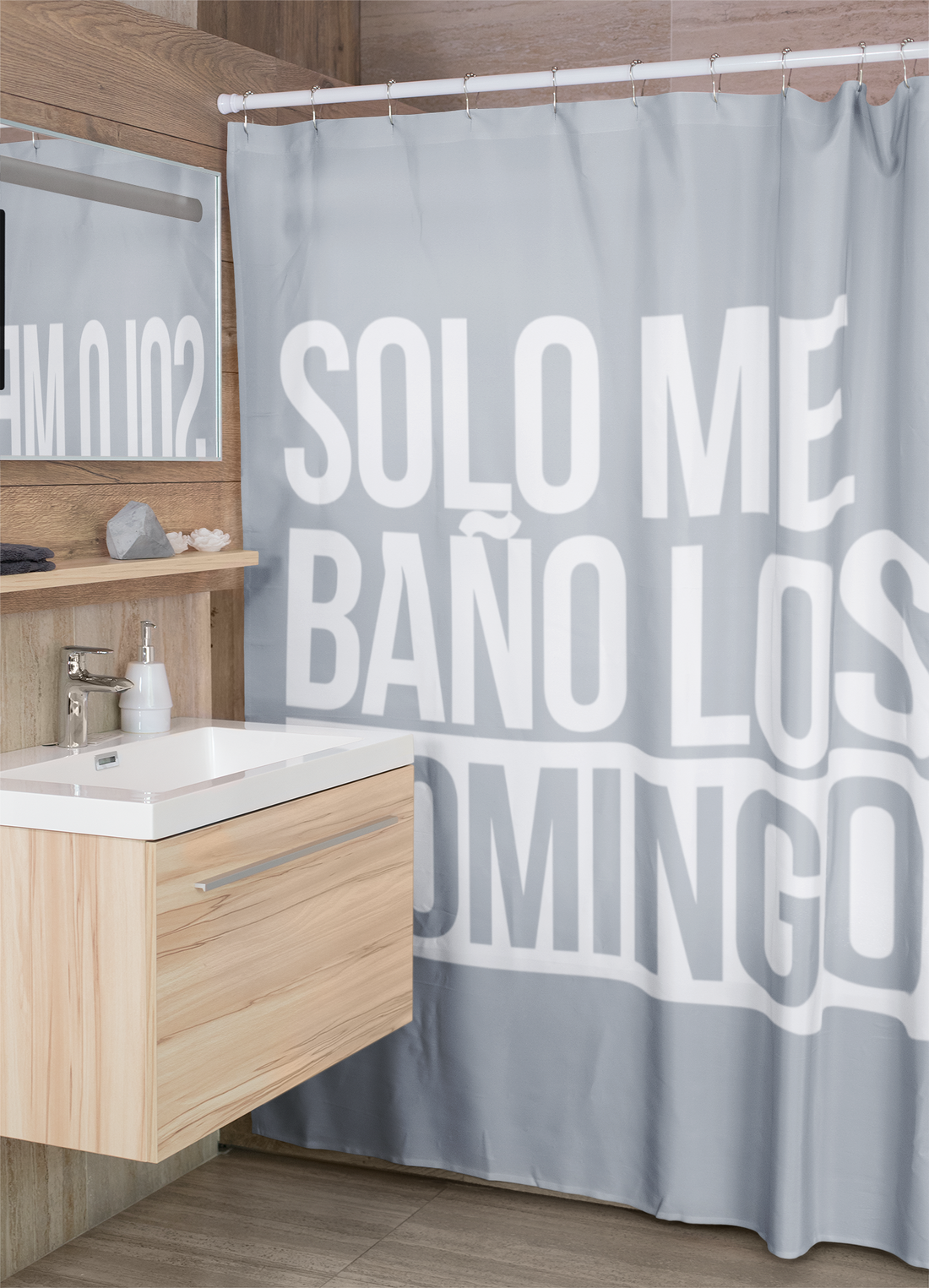 Cortina de Baño: Solo me baño los domingos