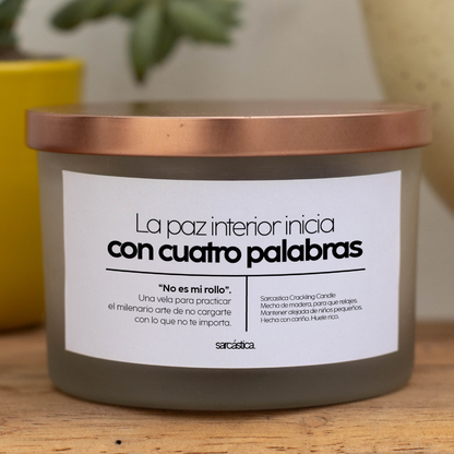 Vela PREMIUM - La paz interior inicia con cuatro palabras