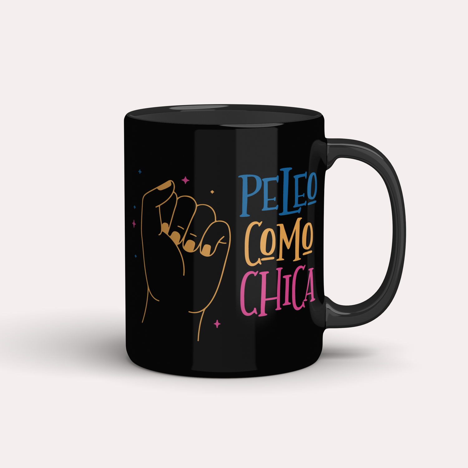 Taza Peleo como chica