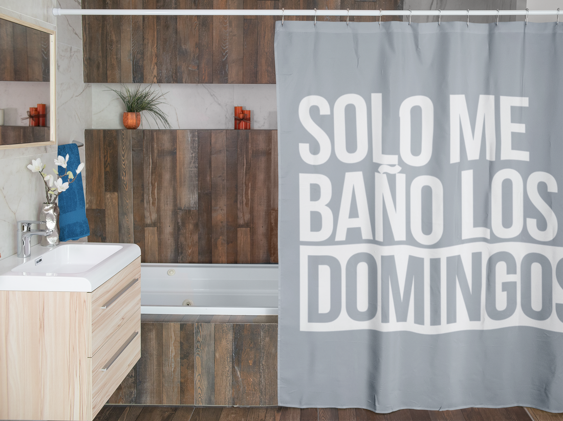 Cortina de Baño: Solo me baño los domingos