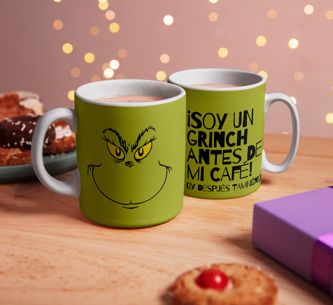 Taza Navideña - ¡Soy un Grinch antes de mi café!