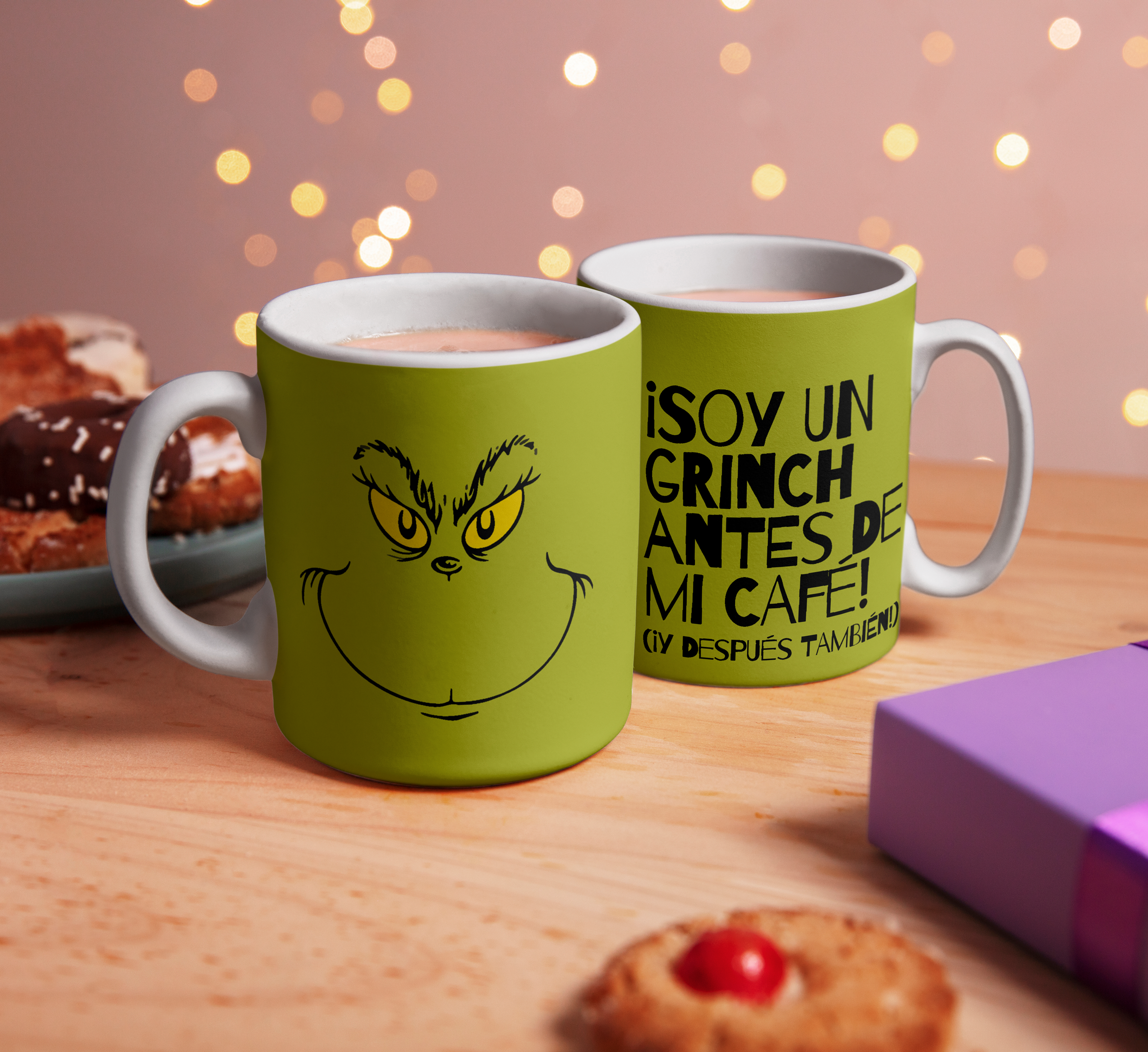 Taza Navideña - ¡Soy un Grinch antes de mi café!