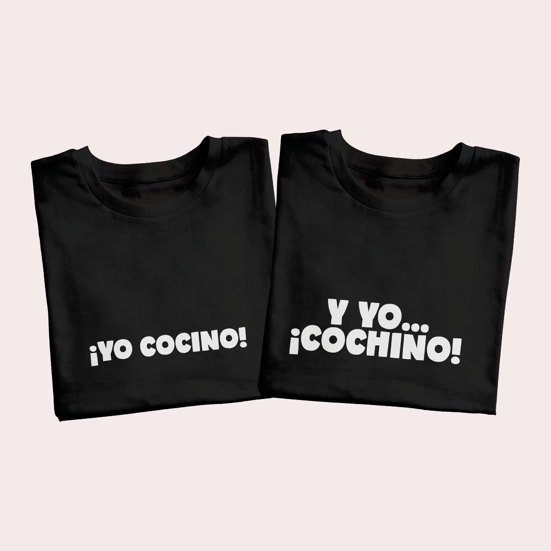 Polos Match Pareja "Yo cocino - Yo cochino"