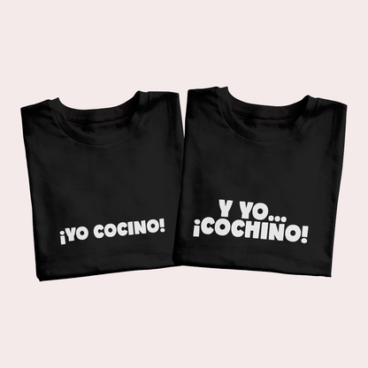 Polos Match Pareja "Yo cocino - Yo cochino"
