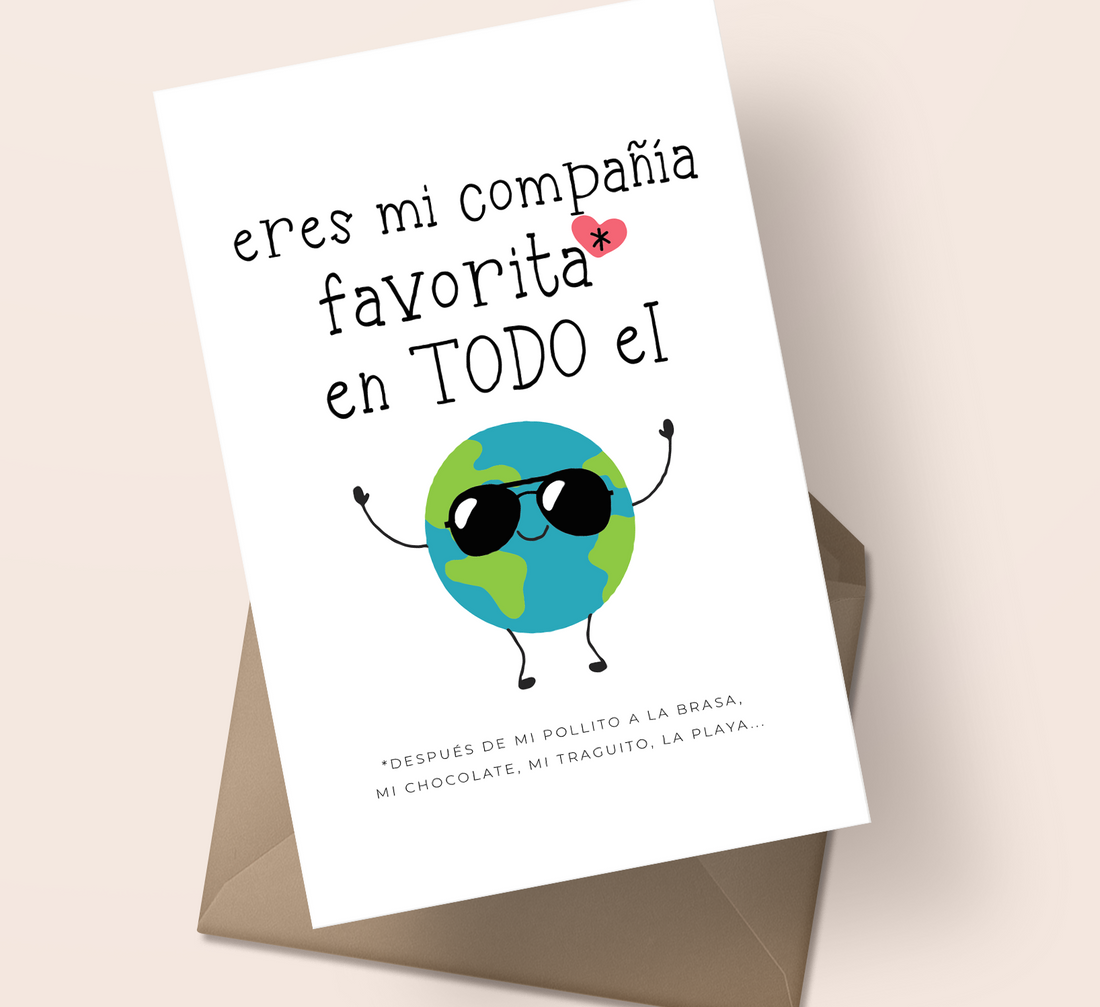 Postal Eres mi compañía favorita
