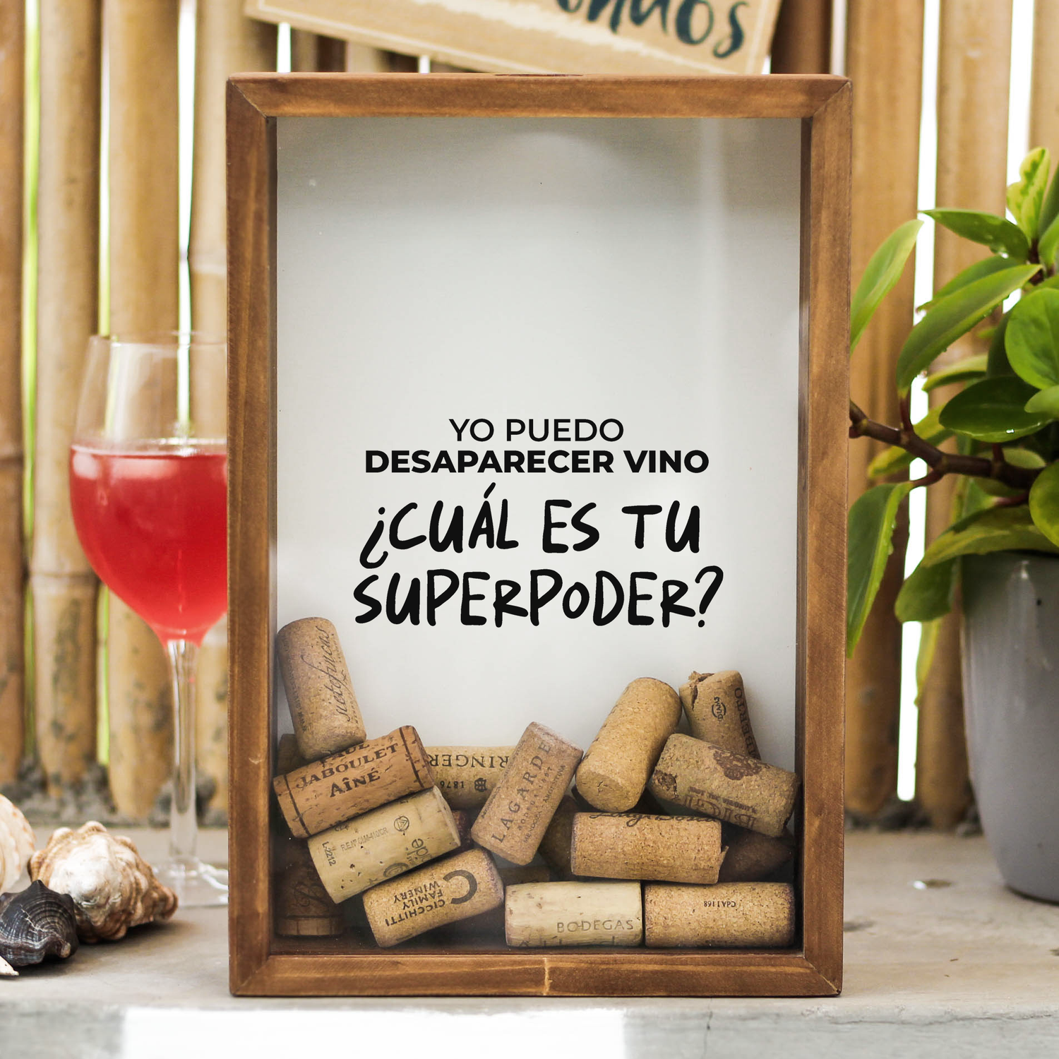 Porta Corchos Yo puedo desaparecer vino