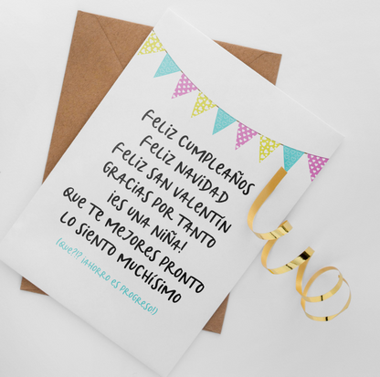 Postal Cumpleañera - Todo en uno