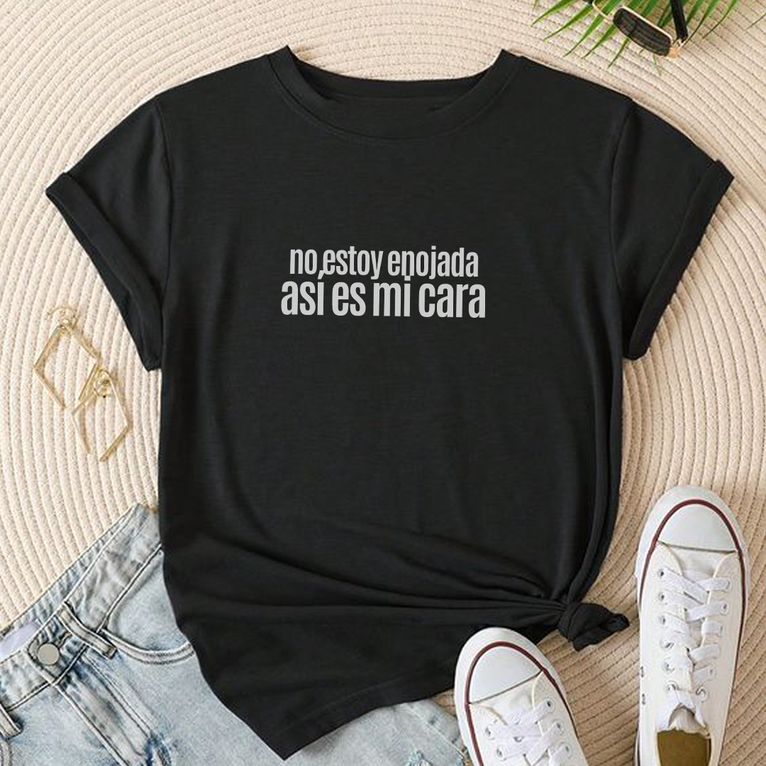 Polo Mujer No estoy enojada, así es mi cara