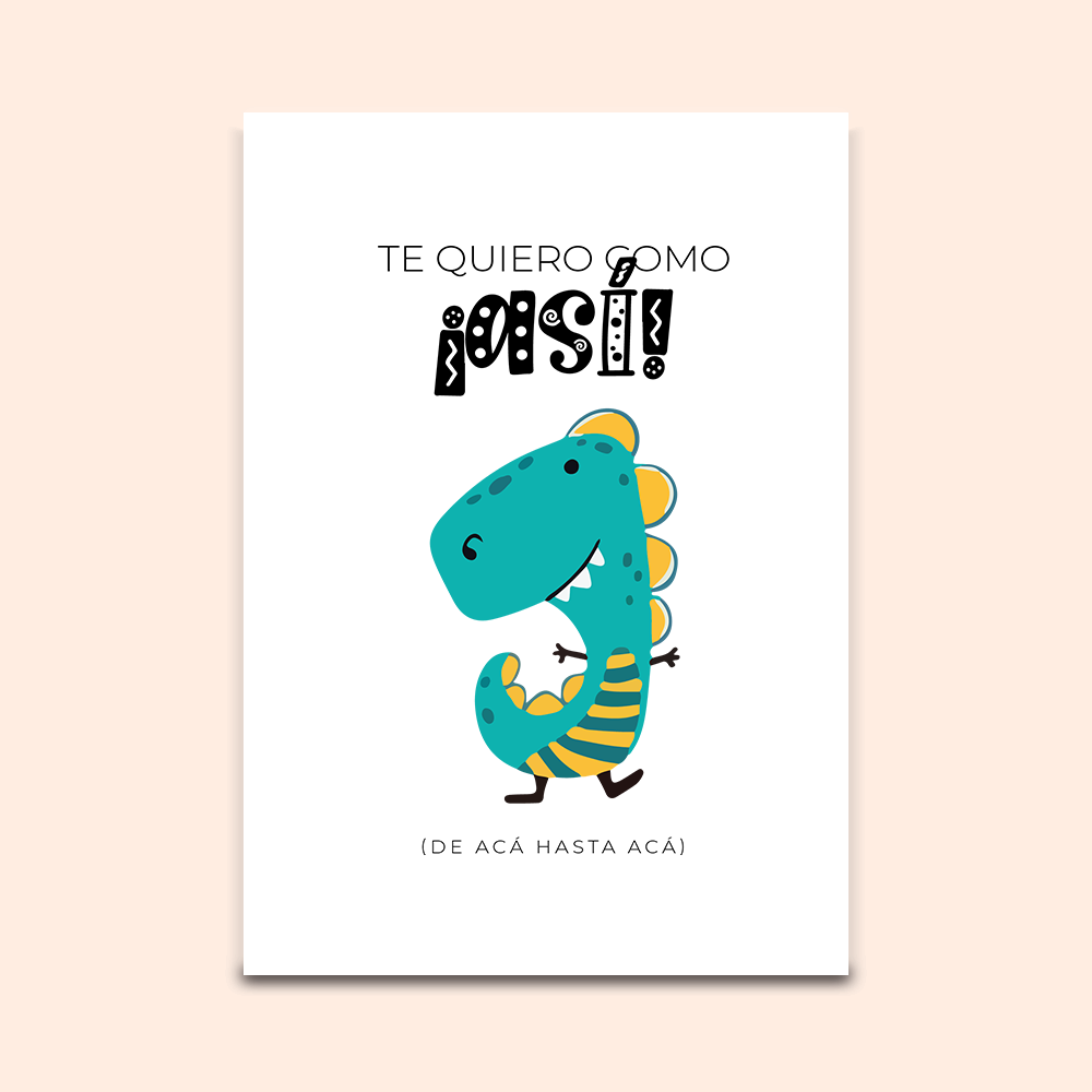 Postal Te quiero como ASÍ