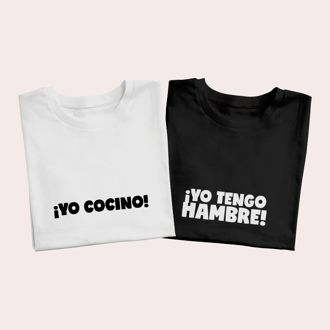 Polos Match pareja "Yo cocino - Yo tengo hambre"
