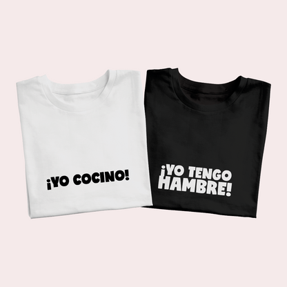 Polos Match pareja "Yo cocino - Yo tengo hambre"