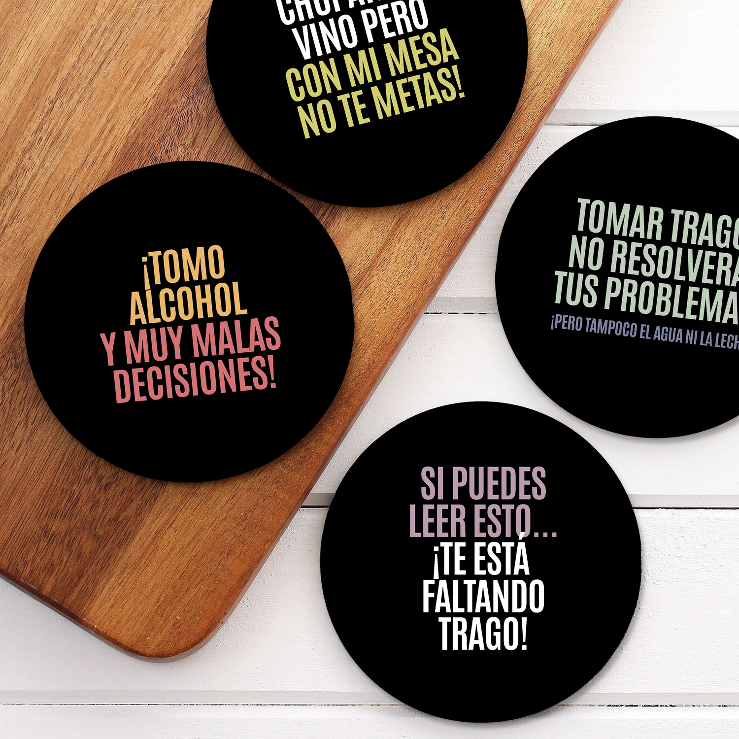 Colección Posavasos Tomar trago no resolverá tus problemas