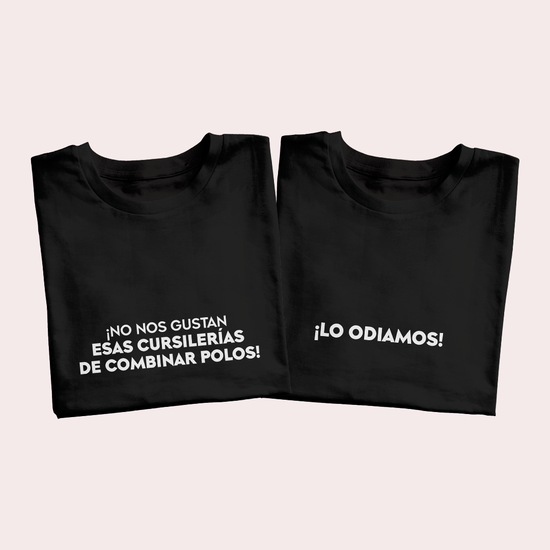 Polos Match Pareja "No nos gustan esas cursilerías"