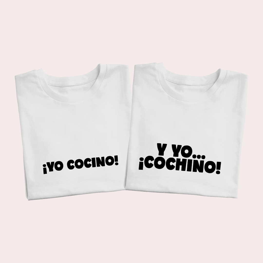 Polos Match Pareja "Yo cocino - Yo cochino"