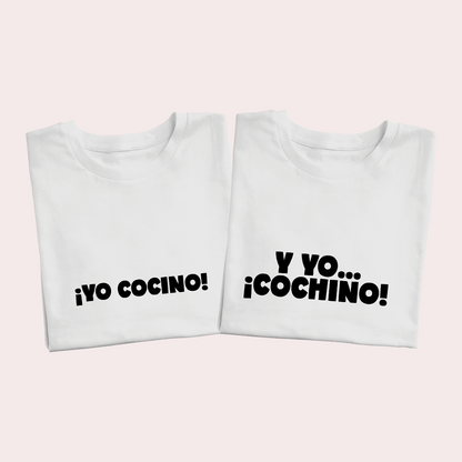 Polos Match Pareja "Yo cocino - Yo cochino"